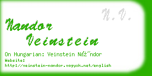 nandor veinstein business card